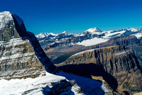 Impressive views past the NE ridge of Mount Alberta towards Mount Clemenceau.