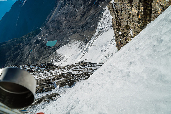 Looking down the 2nd couloir.