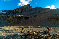 Packing up camp.