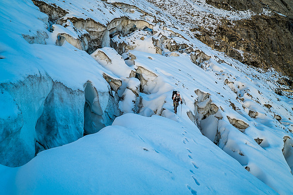 Crevasses.