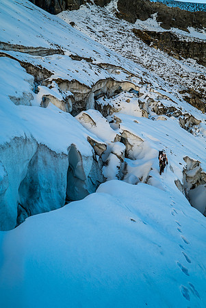 Crevasses.