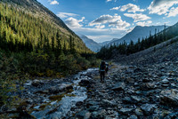 Exiting along Woolley Creek.