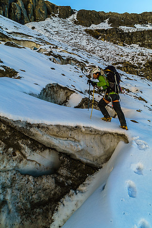 Crevasses.