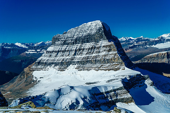 Mighty Mount Alberta rises to 11,875 feet high - there are three main routes to it's summit.