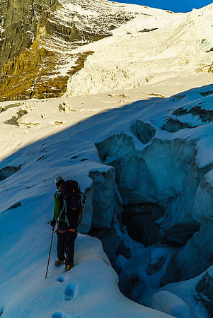 Crevasses.