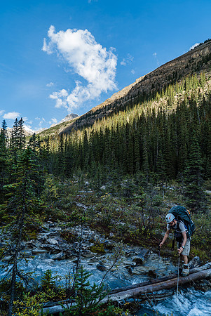 Exiting along Woolley Creek.