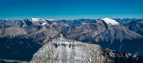 Poboktan, Waterfall Peaks, Mushroom and Sunwapta (L to R).