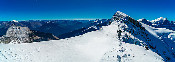 We're higher than Mushroom Peak at least (lower left) and also higher than Sunwapta (distant left).