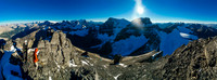 Summit views west include Alberta, Woolley and Diadem.
