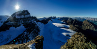 Looking off the west ridge of Mushroom at the north glacier of Diadem towards Mount GEC.