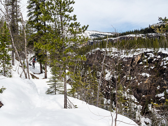 The exposure off this section can be interesting - especially on descent when the trail is really icy!