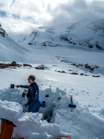 Ben is cooking up something in our camp kitchen.