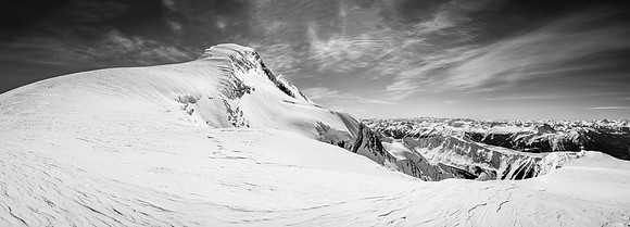She's a beautiful summit! For scale, find Ben and Mike in this shot - they're just ready to start their ski descent.