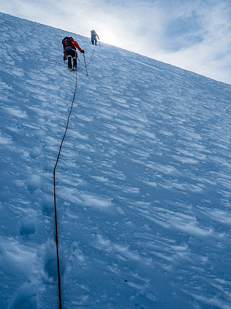 There are about 4 or 5 places where you might think you're topping out only to be disappointed when you crest a steep roll and see more climbing ahead.