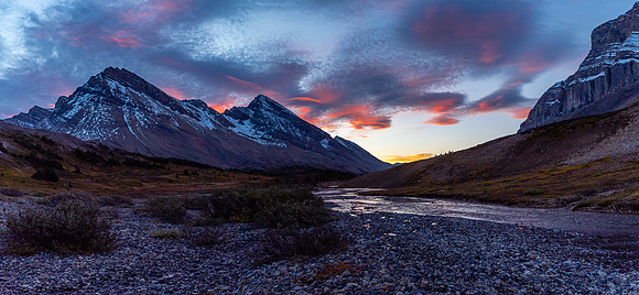 Sunrise over the White Goat Wilderness and Mount Stewart.