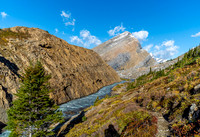 Just before Nigel Pass the Brazeau River squeezes into an interesting channel.