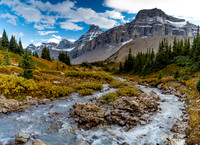 The lovely Cataract Creek with the Cirrus Ramparts rising above.