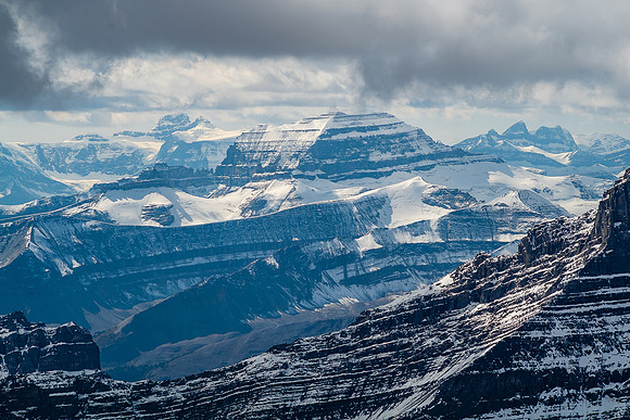 Mount Saskatchewan with Alexandra to the left.