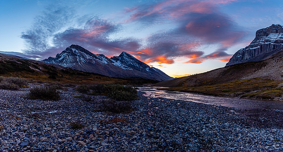 Sunrise over the White Goat Wilderness and Mount Stewart.