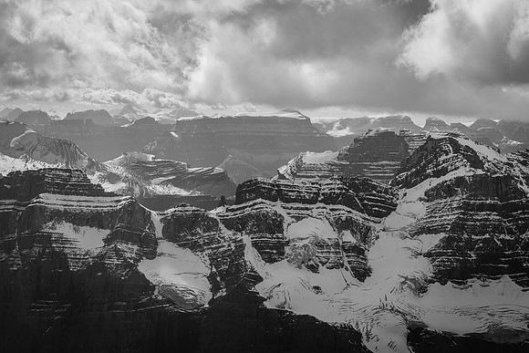 Mount Amery rises behind the Cirrus Massif.