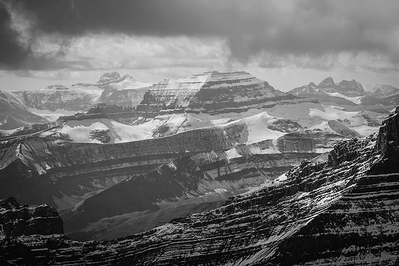 Mount Saskatchewan with Alexandra to the left.