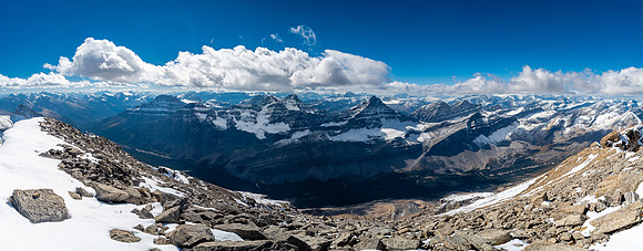 The Cataract Creek valley with Tuft, Cirrus and many 11000ers in the bg.