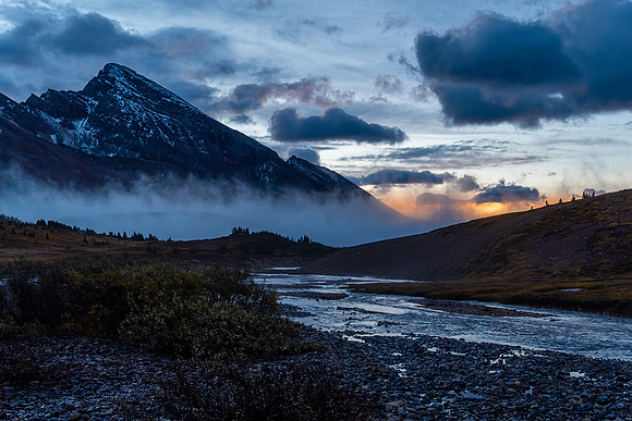 Early morning mist rises above Cataract Creek.