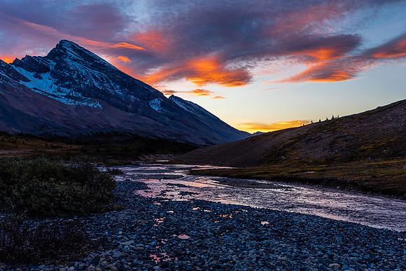 Sunrise over the White Goat Wilderness and Mount Stewart.