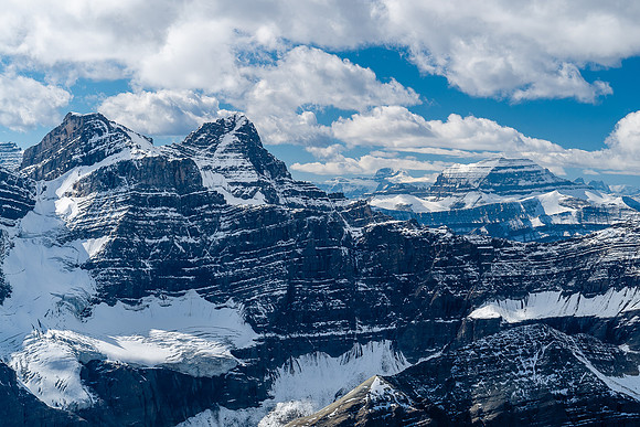 The views to the west continued to impress more and more the higher we went. Saskatchewan and Alexandra now in the far distance and Cirrus rises on the left.