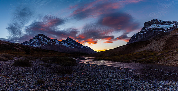 Sunrise over the White Goat Wilderness and Mount Stewart.