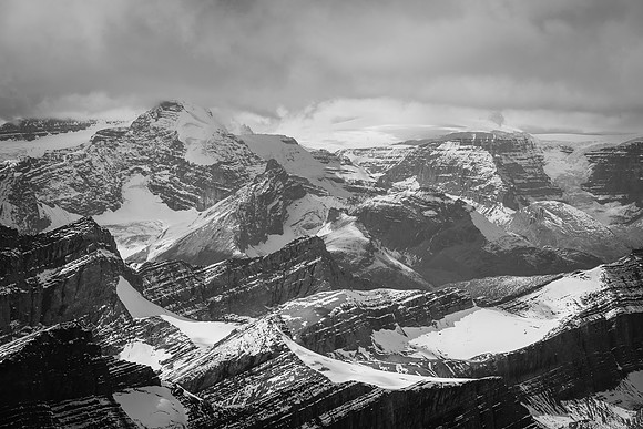 Athabasca and Snow Dome (R).