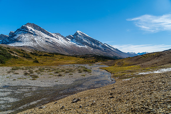 Views down Cataract Creek towards Mount Stewart.