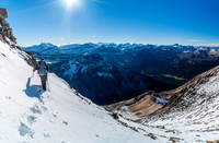 Descending the south ridge.