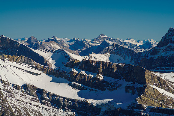 Mount Cline in the far distance with the 3 White Goat peaks to the left.