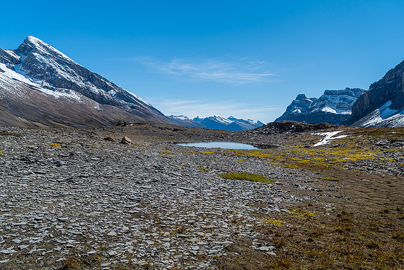 Views down Cataract Creek towards Mount Stewart.