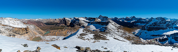 The Afternoon Lakes at left and Cline Pass at right with Stewart in the middle.