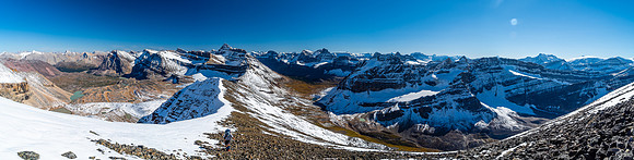 The Afternoon Lakes at left and Cline Pass at right with Stewart in the middle.