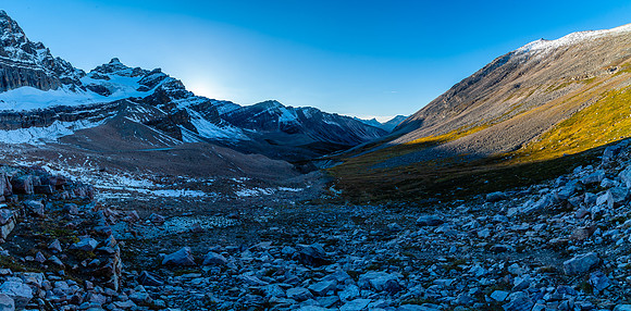 Views back down Cline Creek.