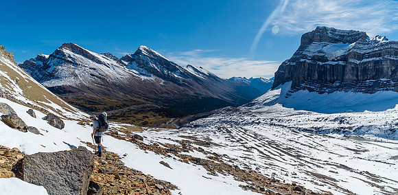 Eric crosses Cataract Pass.