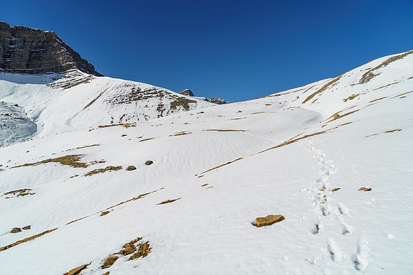 Looking back up to Cataract Pass.