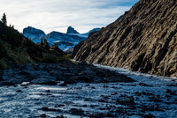 The magic starts right at the turn up to Cataract Pass. This is looking up the Brazeau River at the crossing point.