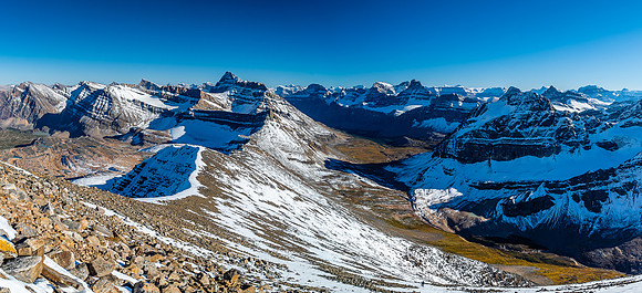 Descending to Cline Pass.