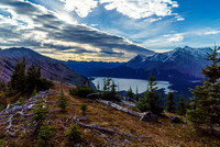 Gorgeous views back from the ridge over Upper Kananaskis Lake.