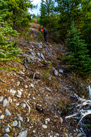 Grinding up the ridge.
