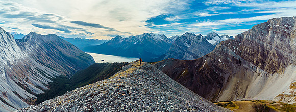 Pano looking south as we descend.
