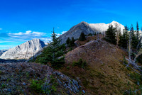 Looking up the ridge, Putnik on the left.