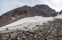 Finally off the NW side of Lyautey and back on easier terrain. The abutment ridge at left here.