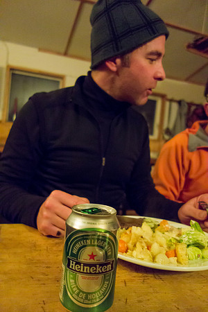 Enjoying the Bow Hut.
