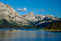 Nice morning views over Kananaskis Lakes towards Mount Putnik.