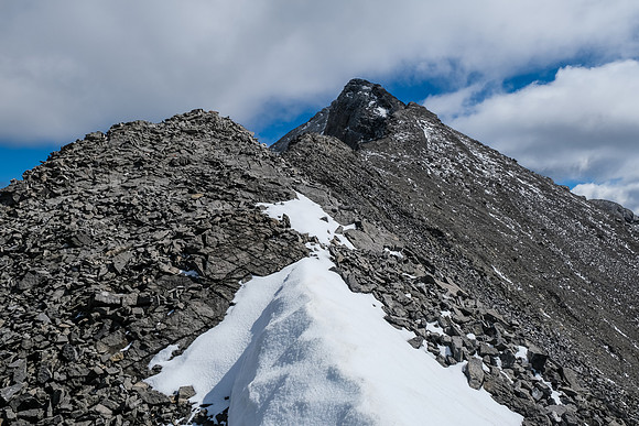 From the ridge top-out, views to the summit (not visible here).